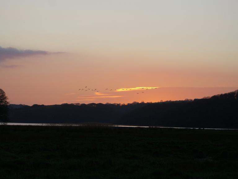 Sunset over the Ruan/Fal estuary
