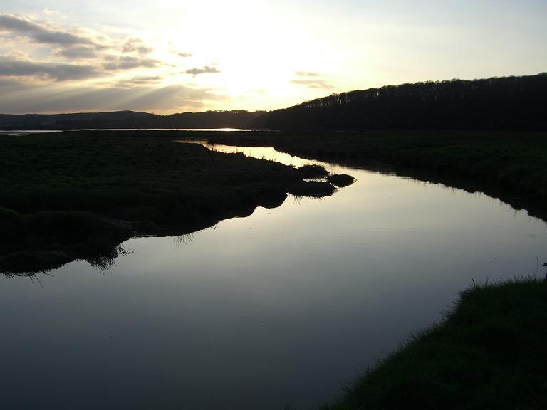 The River Ruan at sunset from the Quayside